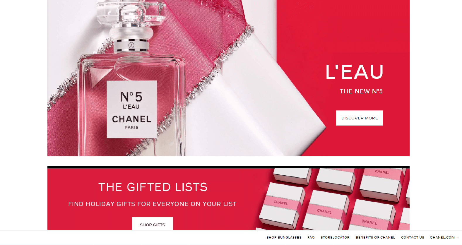 Ngó nghiêng mẫu website bán nước hoa sang trọng của Chanel