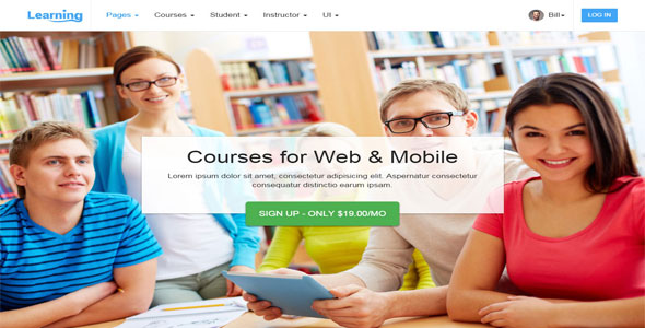 Mẫu website dạy học trực tuyến