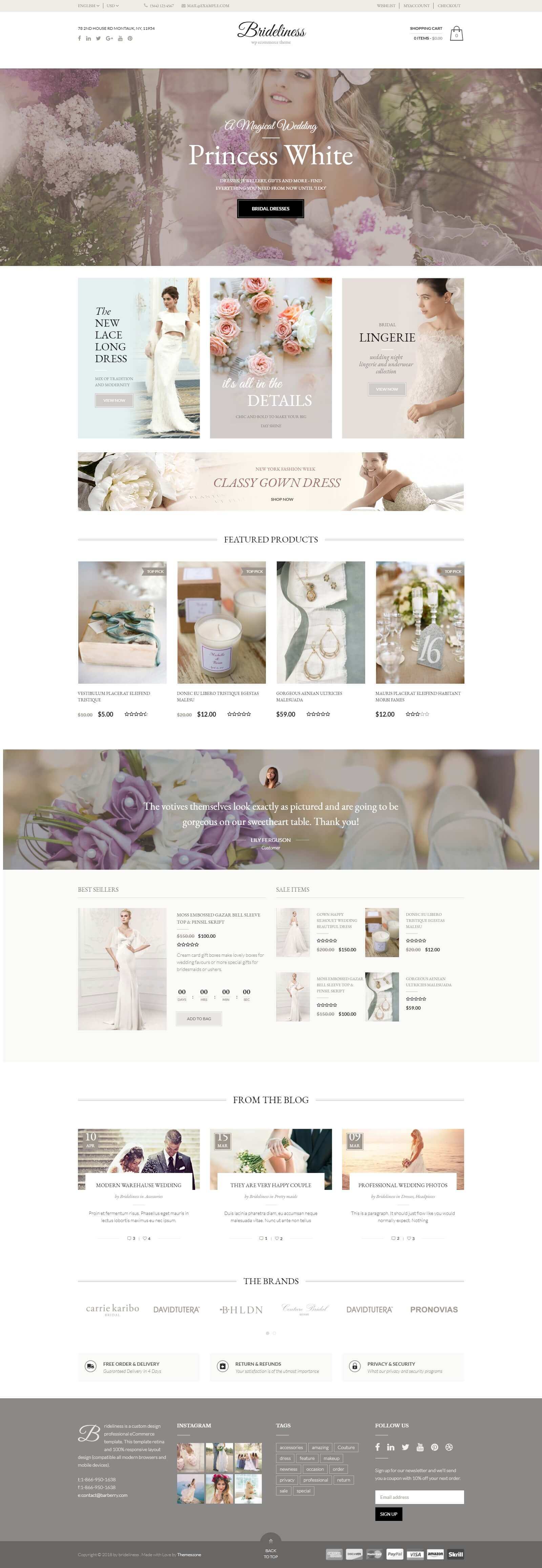 Mẫu website cho thuê áo cưới đẹp mắt, ấn tượng, chuẩn seo